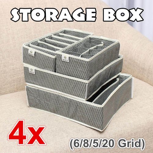 12 Grids Non-Woven Socks Organizer / Storage Box For Socks & Under