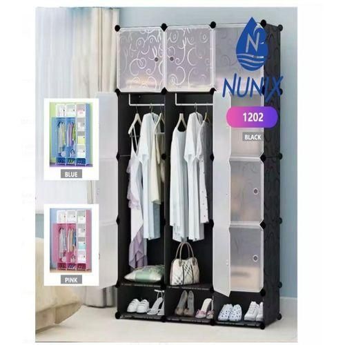 product_image_name-Nunix-Wardrobe Strong 3 Columns Plastic Wardrobe 1202-1