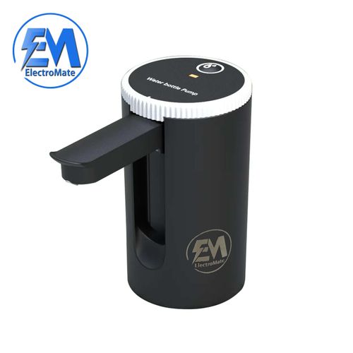 Em Electric Portable Water Dispenser Pump - USB Rechargeable, 8x8x15cm, ABS Plastic, Black AWDP04