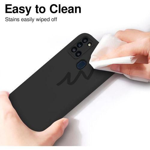 product_image_name-Generic-Samsung Galaxy A21s Shockproof Silicone Case with Microfiber Lining, Protective Phone Cover-3