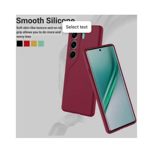 product_image_name-Generic-Tecno Camon 40 Soft Silicone Back Cover Case, Protective Shockproof Ultra-Thin Anti-Scratch Anti-Fingerprint Phone Cover, Maroon-2