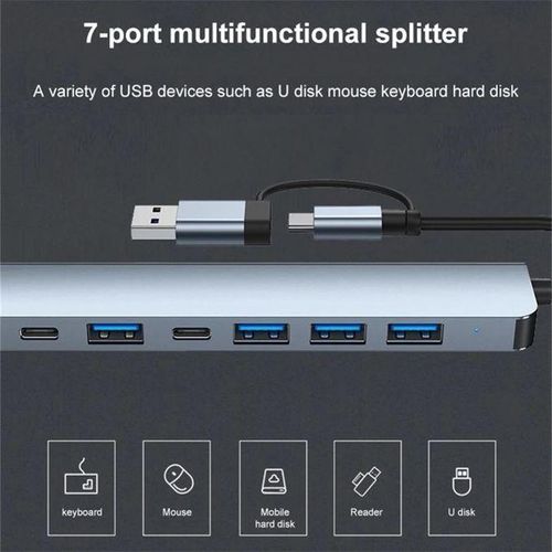 product_image_name-Generic-7 In 1 Type C Hub Adapter To Multi USB A And USB C-4