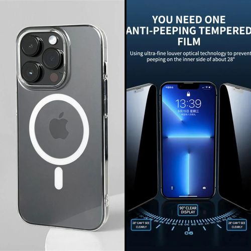 product_image_name-Generic-Clear Magsafe Case with Privacy Screen Protector for iPhone 14 Pro Max. -2