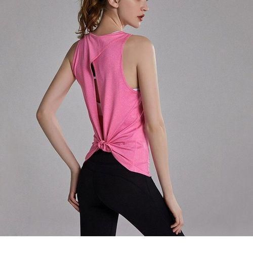 Generic Women Yoga Tank Tops Quickdry Women s Workout Gym Clothes Sleeveless Backless Cross Sports TShirts Fitness Top Shirt Best Price Online Jumia Kenya
