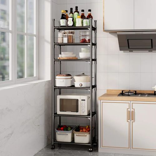 product_image_name-Generic-Multipurpose Kitchen Storage Rack with Wheels-4