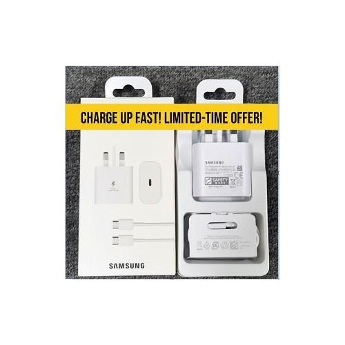 product_image_name-Samsung-25W USB-C Super Fast Charger & 1M Cable - Compatible with Galaxy//White-1