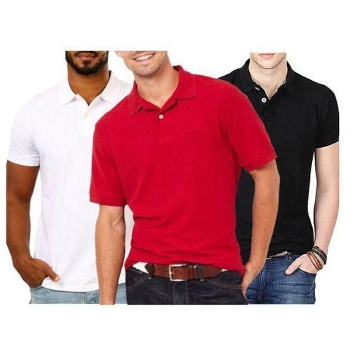 product_image_name-Fashion-3-In-1 Men's Polo T-Shirts- Red/white/black-1