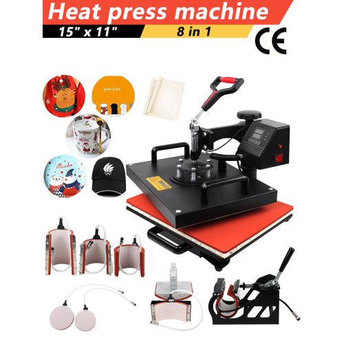 Generic 8 In 1 Heat Sublimation Press Machine For T-shirt/mugs/plates,  Combo Heat Press Machine, Shirt Heat Printing Machine @ Best Price Online