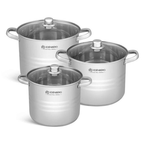 product_image_name-EDENBERG-6PCS Set Stainless Steel High Quality Cookware set-1