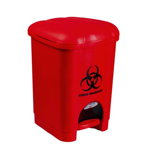 product_image_name-Generic-30L Bio Hazard Waste Bins/ Pedal Bins - Red-3
