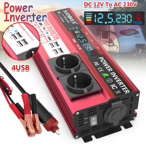 Generic 3000W/4000W Power Inverter LCD Display DC 12V 24v To AC