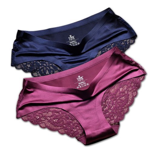 Fashion 3 Yy11Pack Satin Silk Panty Lace Underwear Women Panties @ Best  Price Online