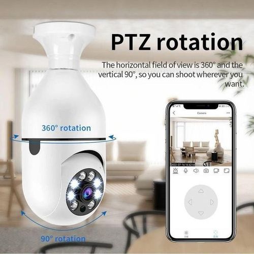 product_image_name-CALUS-WiFi E27 Light Bulb Camera 360° Coverage Home Security Monitoring-4