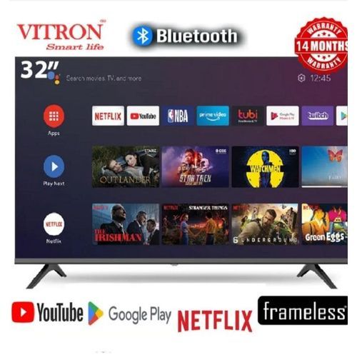product_image_name-Vitron-HTC3288QS, 32" inch QLED Smart & Digital android Television,ICAST SCREEN, Bluetooth Enabled FRAMELESS Android TV ,Netflix & YouTube, Inbuilt Decoder for local channels-Black (1 Year Warranty)-4