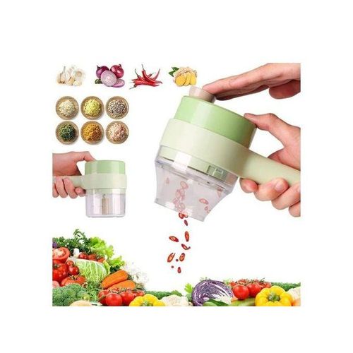 4 in 1 Portable Electric Vegetable Cutter Set, Mini Wireless Food  Processor,Garlic Chili Onion Celery