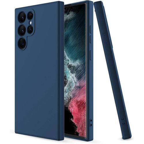 product_image_name-Generic-Phone Case For Samsung Galaxy S22 Ultra, Slim Silicone Mobile Cover Waterproof With Full Camera Protection-NavyBlue-1