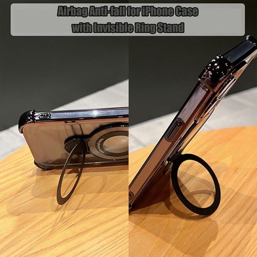 product_image_name-Generic-Magnetic Ring Holder Case For IPhone 11 – Deluxe Plated Frame & Four-Corner Shockproof Design-5