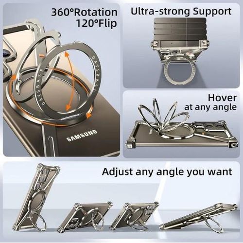 product_image_name-Generic-Samsung Galaxy S25 Ultra Slim Titanium Case - Borderless Metal Frame with MagSafe and Wireless Charging Support Protective Phone Cover-8