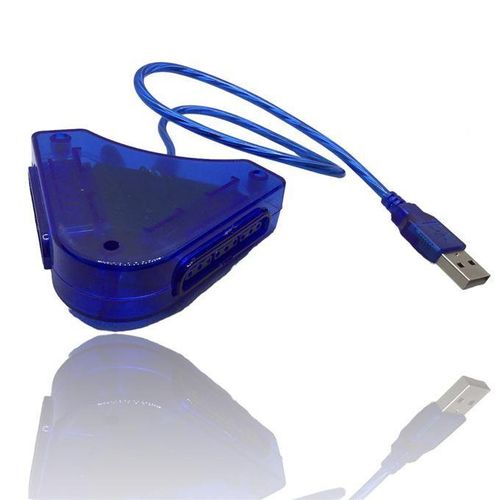 product_image_name-Generic-Adapter Dual Controller PS a USB Compatible with PSX PS1 PS2 Controllers Blue-1