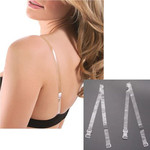 3-Pair Adjustable Transparent Clear Bra Straps - Mounteen