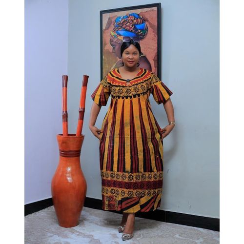product_image_name-Fashion-Ladies Ankara Cotton Maxi Dress – Elegant, Comfortable, And Stylish-1