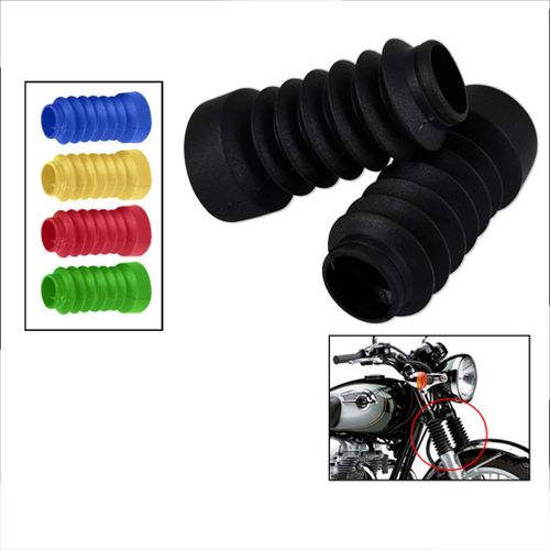 Generic Motorcycle Rubber Fork Dust Cover Front Gaiters Boots Fit