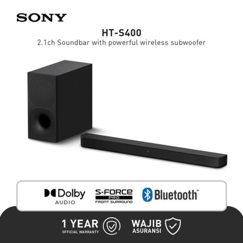 product_image_name-Sony-HT-S400 2.1CH Soundbar And Subwoofer - Black 330W-1