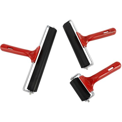 FRCOLOR 3 Pcs Rubber Brayer Rollers for Crafts Rubber Rollers for