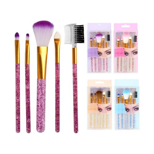 product_image_name-Generic-5-In-1 Multi-Function Makeup Brush Set – Soft Bristle Face & Eye Makeup Brushes – Random Color-1
