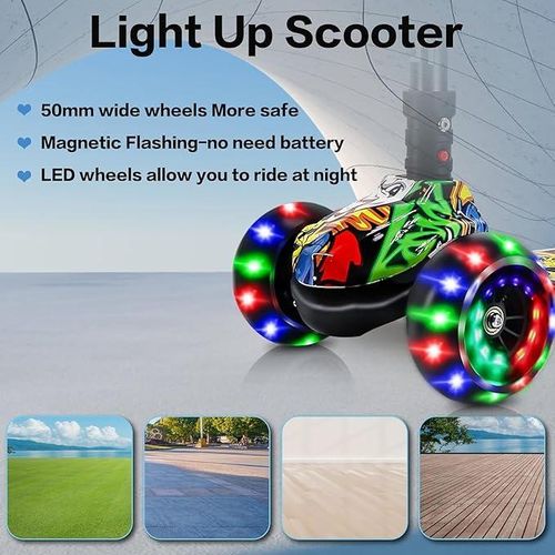 product_image_name-Generic-3 Wheel Scooter for Kids with Music & LED Light-5