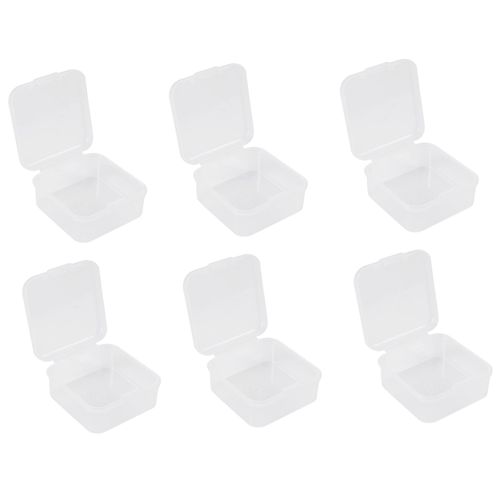 Generic 6 Pieces Mini Plastic Clear Storage Box for Collecting Small Items,  Beads, Jewelry, Business Cards @ Best Price Online