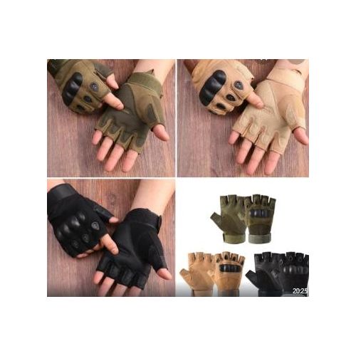 product_image_name-Generic-Half-Finger Sports Gloves Breathable Anti-Slip Motorcycle, Cycling & Fitness Gloves With Knuckle Protection-1