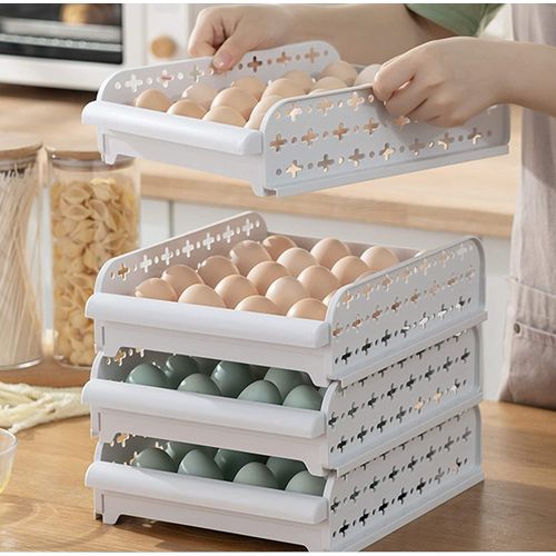 Generic 3 Pieces Fresh Egg Holder Stackable Multi-Layer Egg Storage @ Best  Price Online