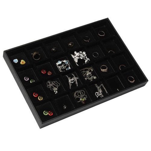 Generic Plastic Double Side 6 Slots Jewelry Storage Box Case Earrings  Organizer Holder