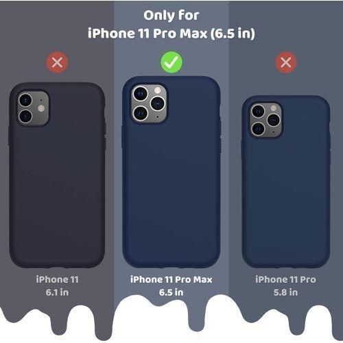 product_image_name-Generic-iPhone 11 Pro Max Phone Case, Real Silicone Protective Case with Inside Microfiber Lining Cover for iPhone 11 Pro Max 6.5 inch-3