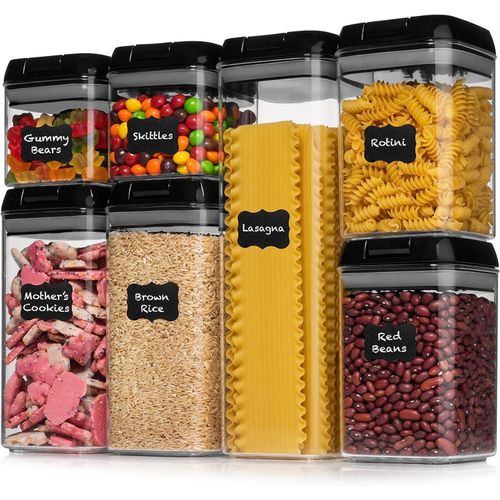 product_image_name-Generic-7pcs Transparent Acrylic Cereal Food/Pantry Storage Container-1