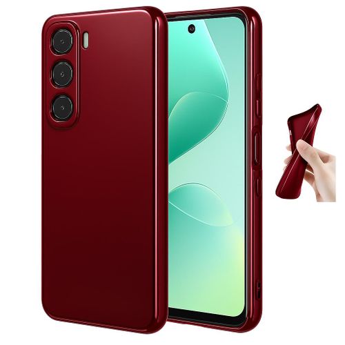product_image_name-Generic-Soft Silicone Slim Fit Cover Anti-Scratch Shockproof Case for Infinix Hot 60 Pro - Maroon-1