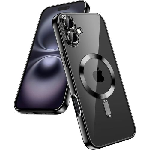 product_image_name-Generic-iPhone 17 Phone Case, Black Electroplated Clear Case with Magnet for Magsafe Accessories Compatibility for Second Device-1