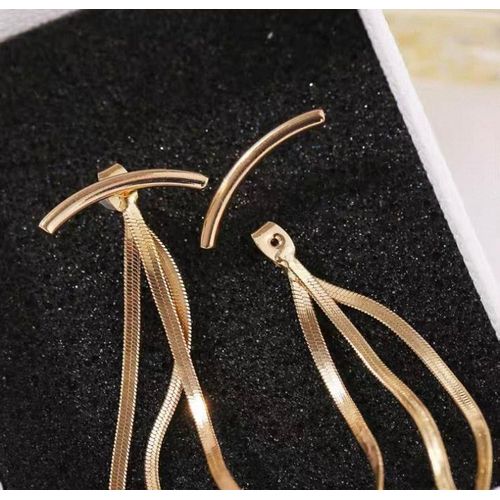 product_image_name-Fashion-Gold Tassel Dangle Earrings -3