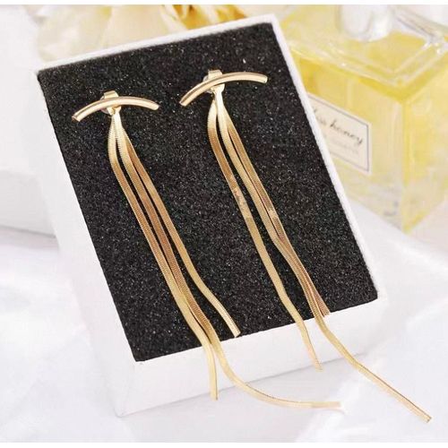 product_image_name-Fashion-Gold Tassel Dangle Earrings -5