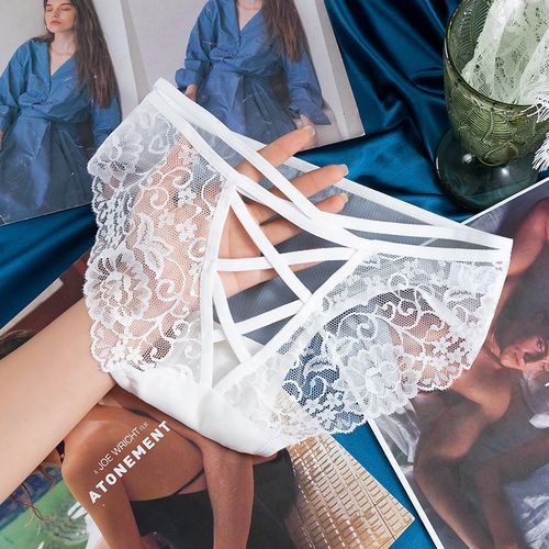 Generic Sexy Women's Panties Underwear Temptation Transparent Lingerie  Hollow Out Girl Briefs Net Yarn Lace Underpants Sale(#101 White) @ Best  Price Online
