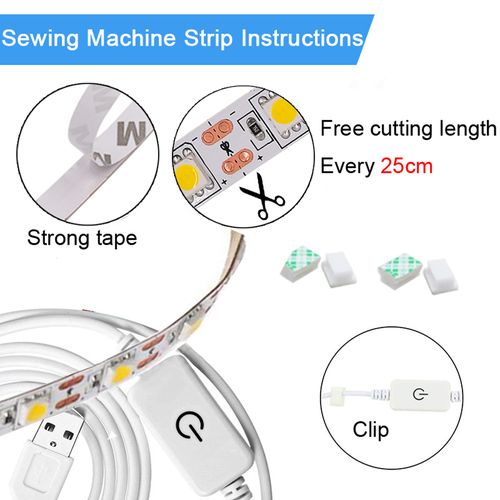 Generic Sewing Machine LED Light Strip Light Kit DC5V Flexible USB