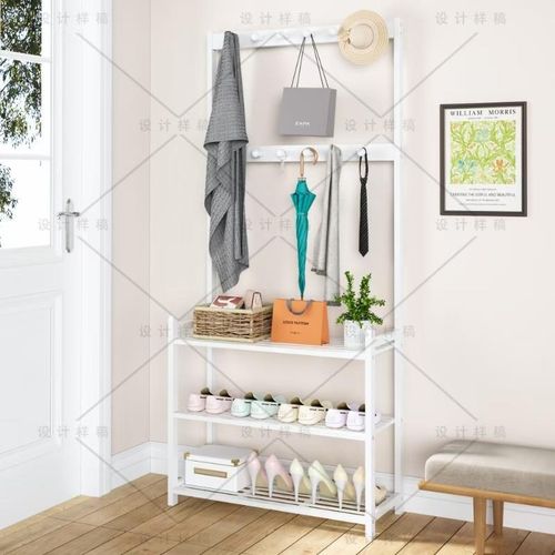 product_image_name-Generic- *4 layer Detachable Metal Shoe Rack with 8 Double hooks-1