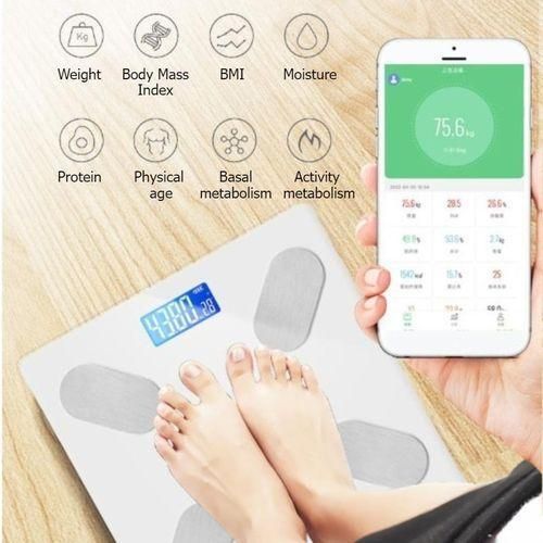 product_image_name-Okok-Smart Body Fat Scale with Mi Home App - 0.01kg Precision - 18+ Body Metrics BMI Visceral Fat - Digital Weighing Scale machine 180kg Capacity-4