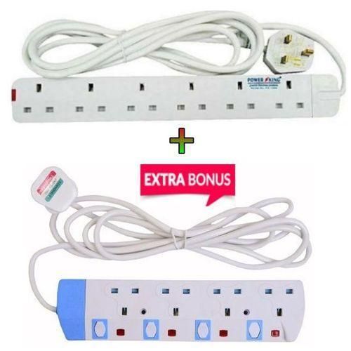 product_image_name-Jsb-6 Way Power Extension Cable - White + Free Gifts.-1