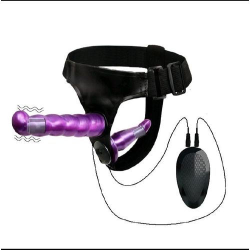 Generic Purple Runsone Strap-on Vibrator Harness Anal Plug