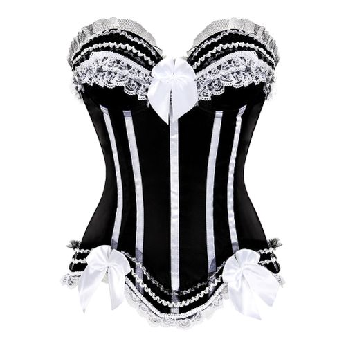 Fashion Corset Tops For Women Fashion Mesh Grid Lingerie Basque