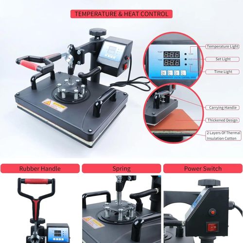 product_image_name-Combo-Multifunction 8 in 1 Sublimation Printing Machine Heat Press Machine For T-Shirt Mug Plate Hat Flat-1