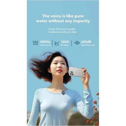 product_image_name-Generic-Professional Wireless Clip On Microphone  High Sensitivity Audio with Noise Cancelling Technology-7