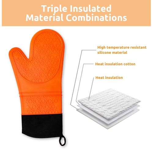 product_image_name-Generic-A Pair / 2PC Silicone Heat Resistant Oven Gloves / Oven Mitts-3